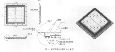 底板結構示意圖及效果圖